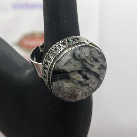 Afghan Stone Ring, Handmade Kuchi Ring, Statement Ring, Gift For Her - Picture 1 of 4